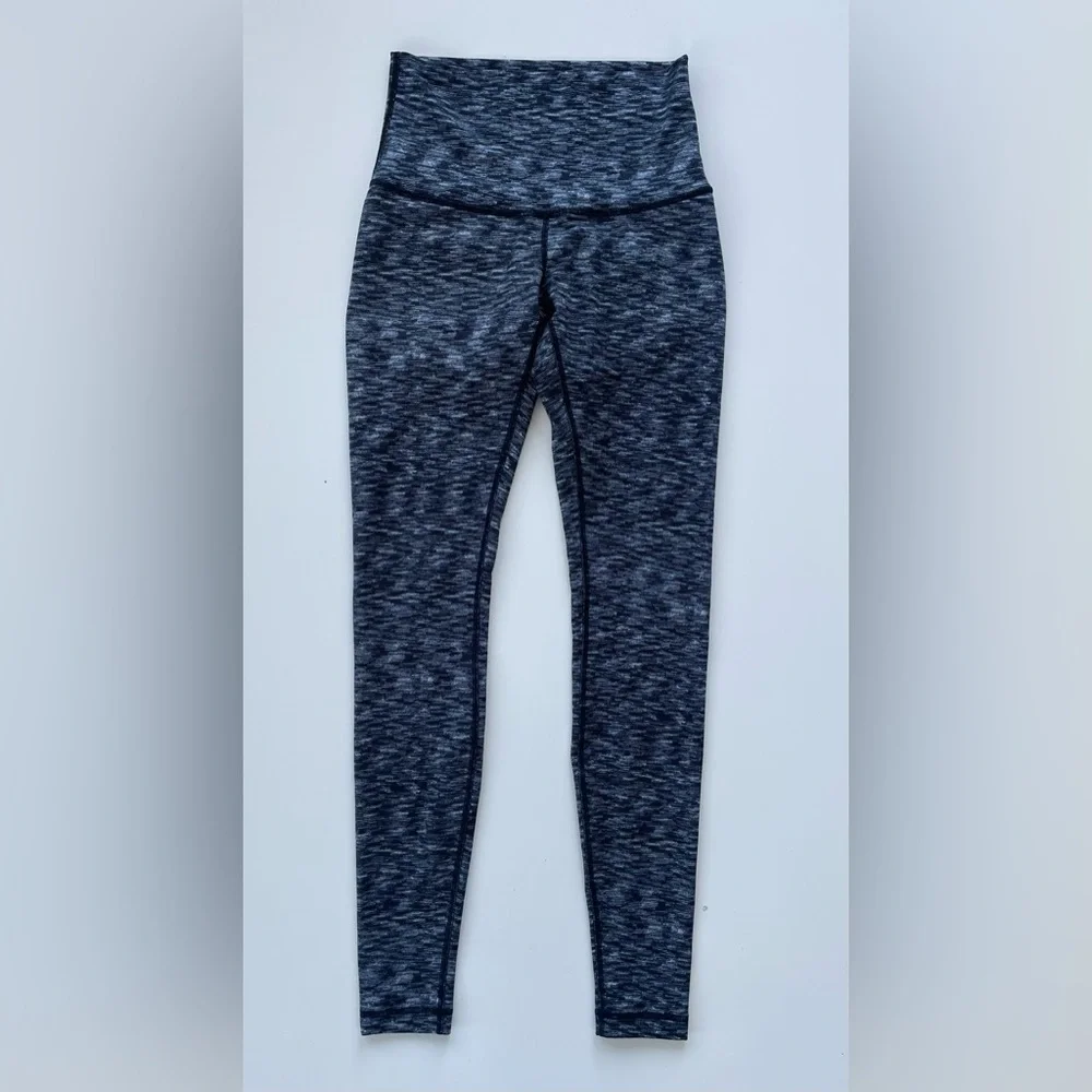 Lululemon Women's Wunder Under Pant Hi-Rise Dramatic Static White Black Size 6
